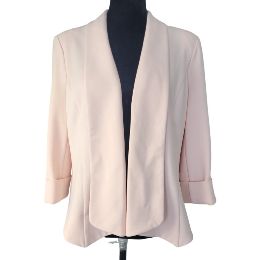 Anne Klein Woman's Ligth Peach Color Open Front Jacket Size M